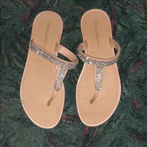 Sequin flip flops
